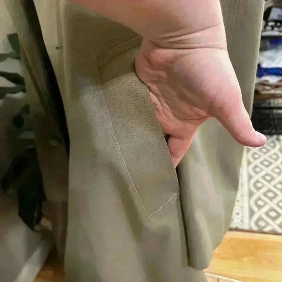 Vintage Mens Sz 40 LONDON FOG Trench Coat Tan with Zip Out Winter Liner Long - Picture 5 of 11